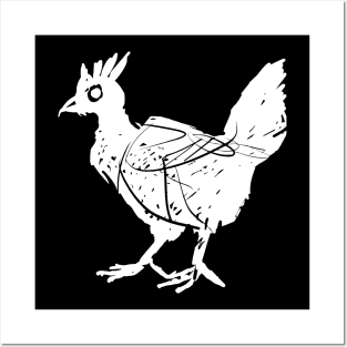 Minimal Chicken Posters and Art